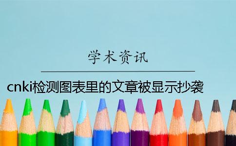 cnki檢測圖表里的文章被顯示抄襲了如何修改？