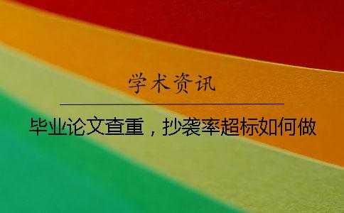 畢業論文查重，抄襲率超標如何做？